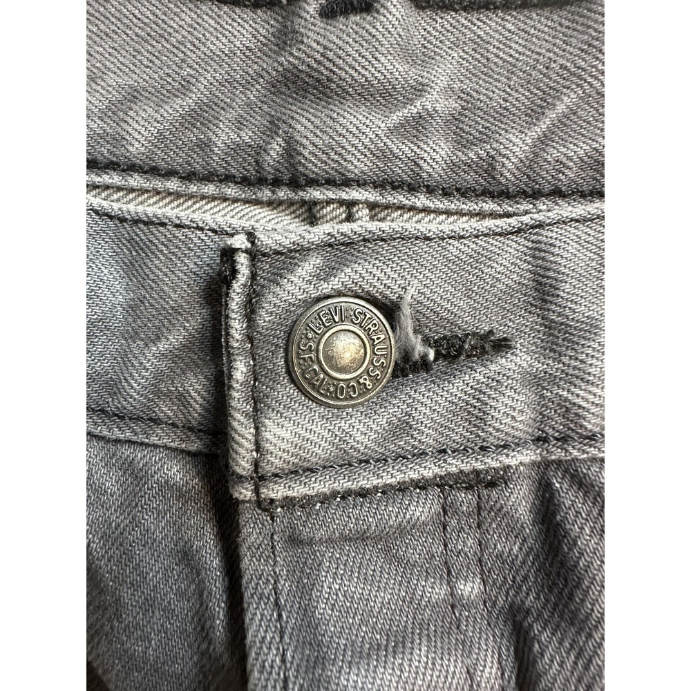 Levis 501 Jeans Mens 36x32 (34x30) Gray Straight Leg Button Fly Cotton Denim - Picture 9 of 16